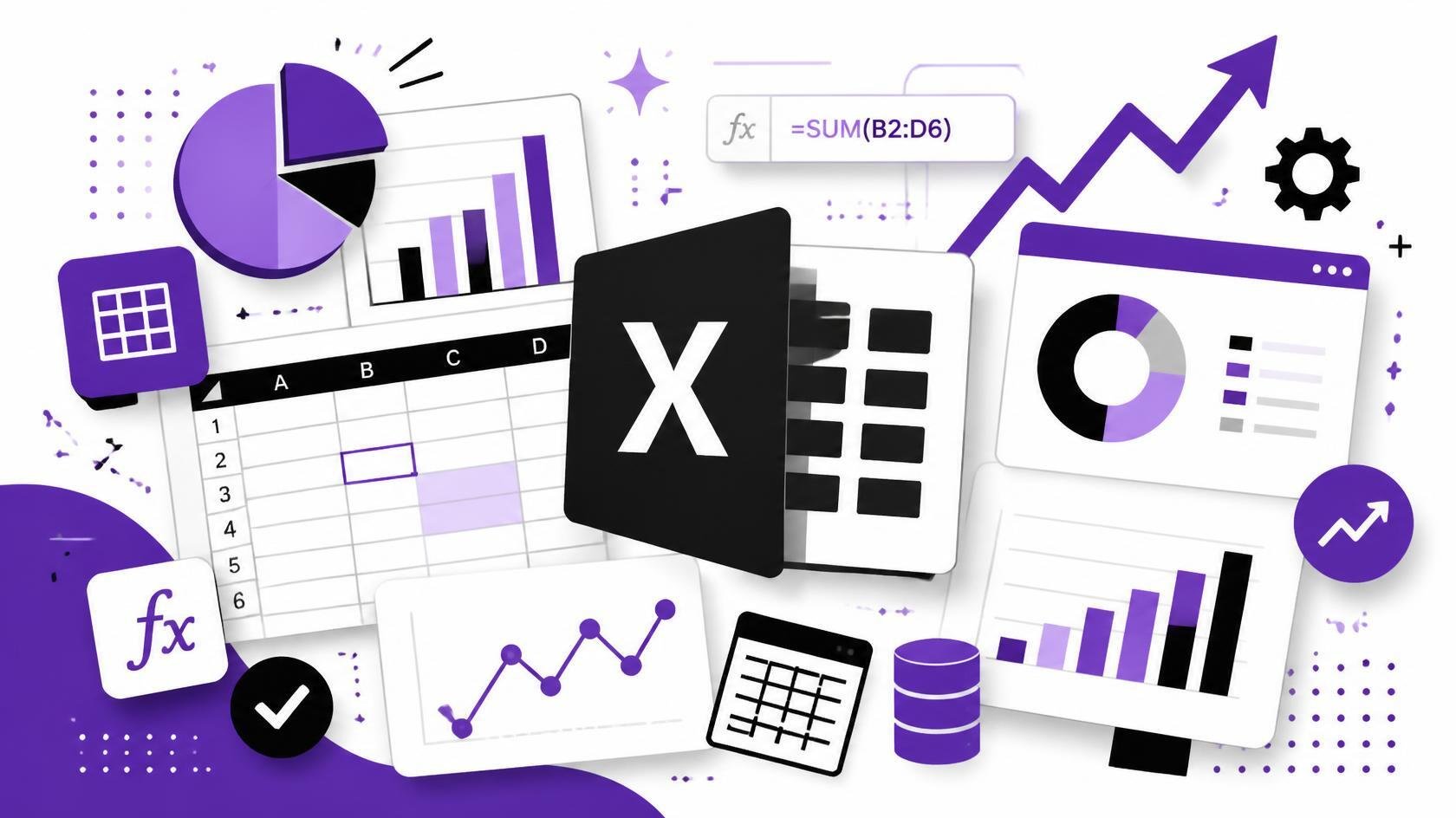 Ikona organizacji danych — Excelu i Google Docs