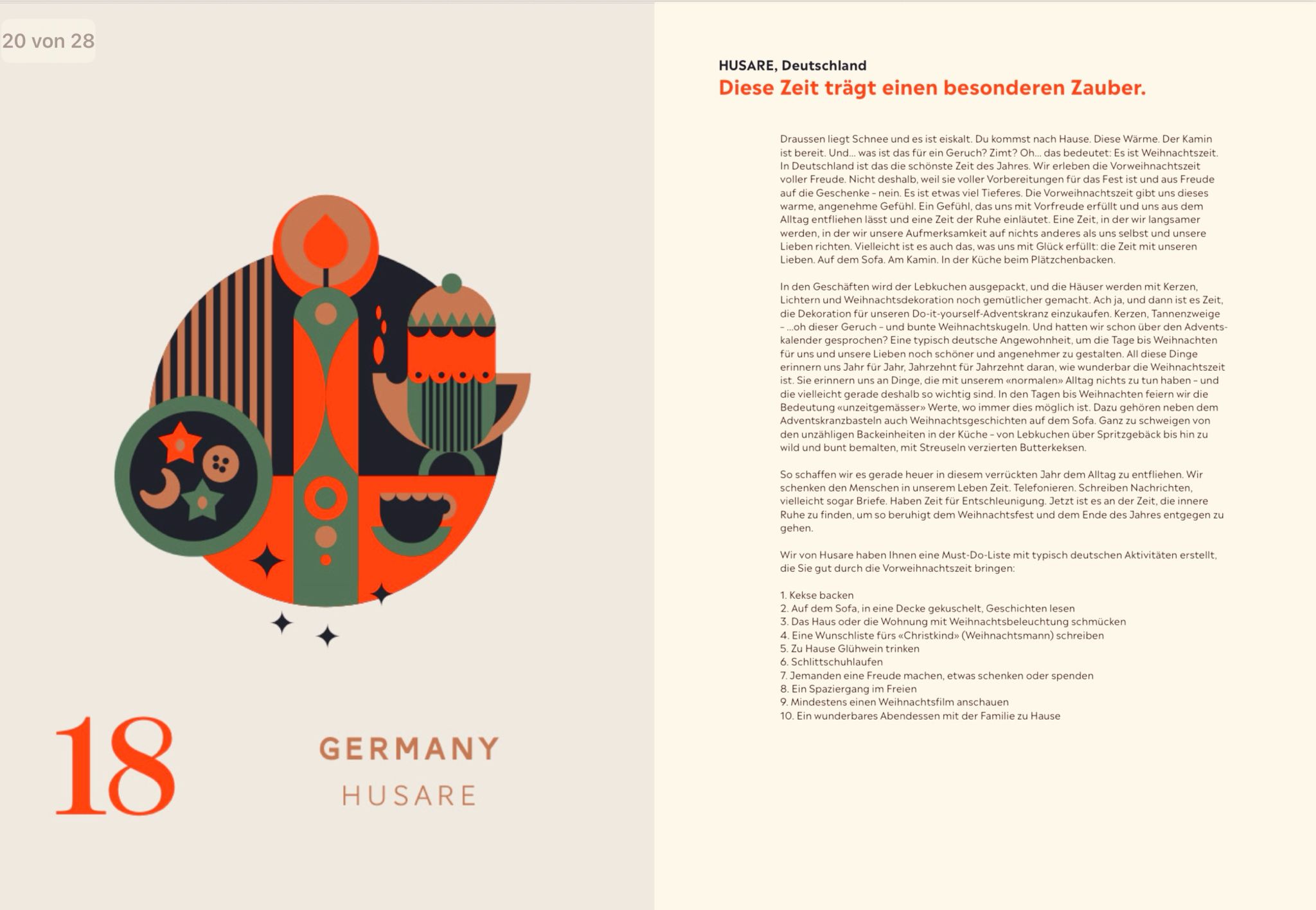 Kalendarz adwentowy, projekt po niemiecku, baza wiedzy