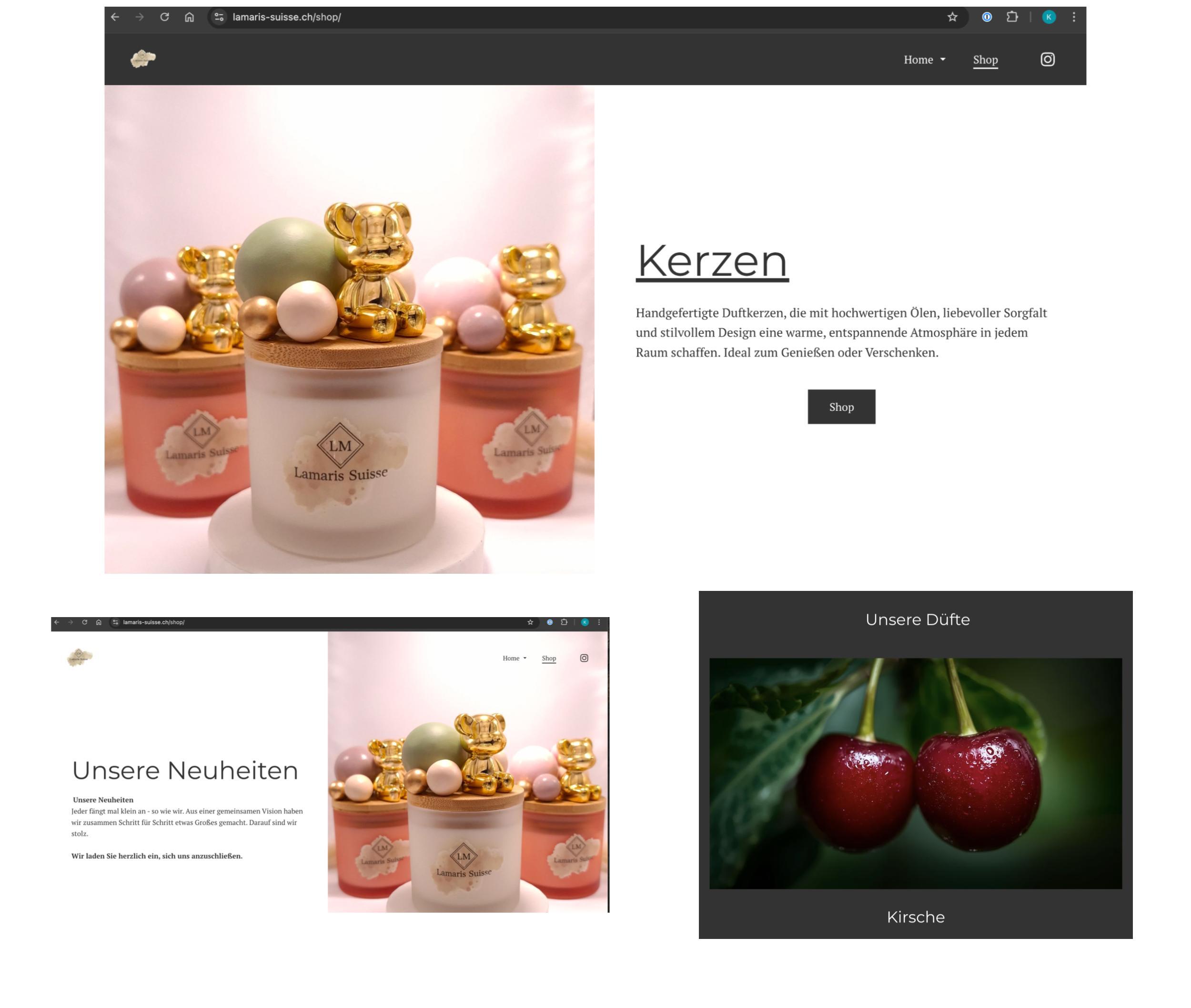 Website and Online Shop - Lamaris Suisse