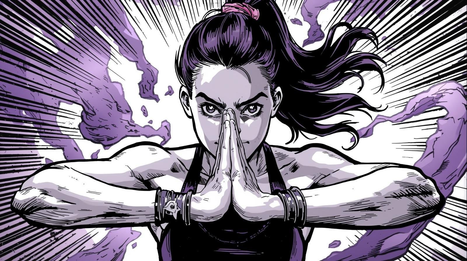 Dziewczyna ćwicząca jogę